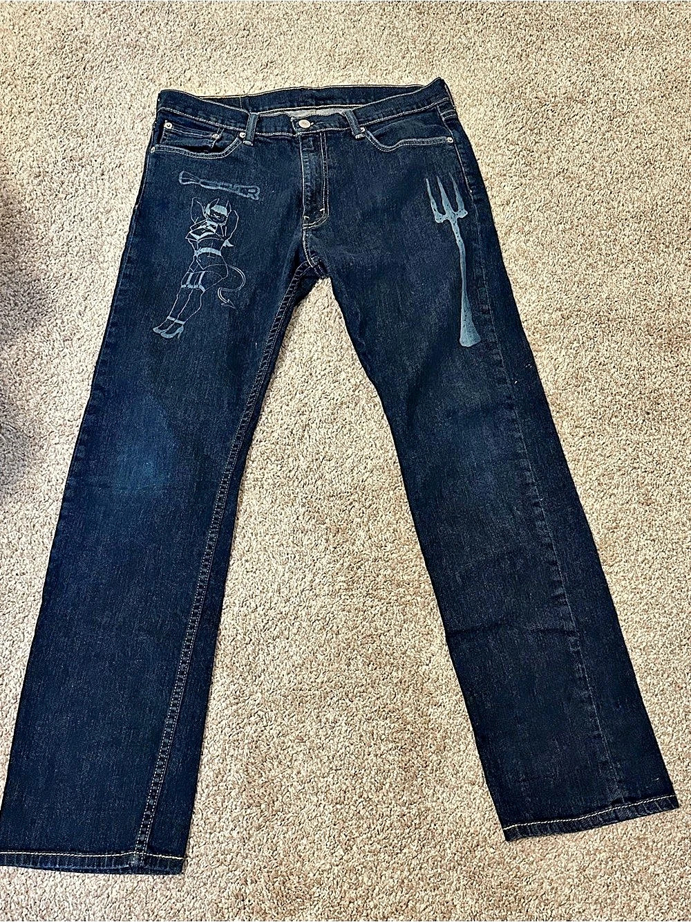 Levi's 513 Men's Straight Jeans W33 L32 Blue